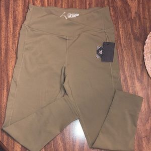 NWT Yoga Pants -Olive Green
